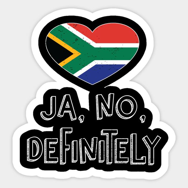 South African Saffa Saying Ja No Definitely Funny Sticker by Antzyzzz